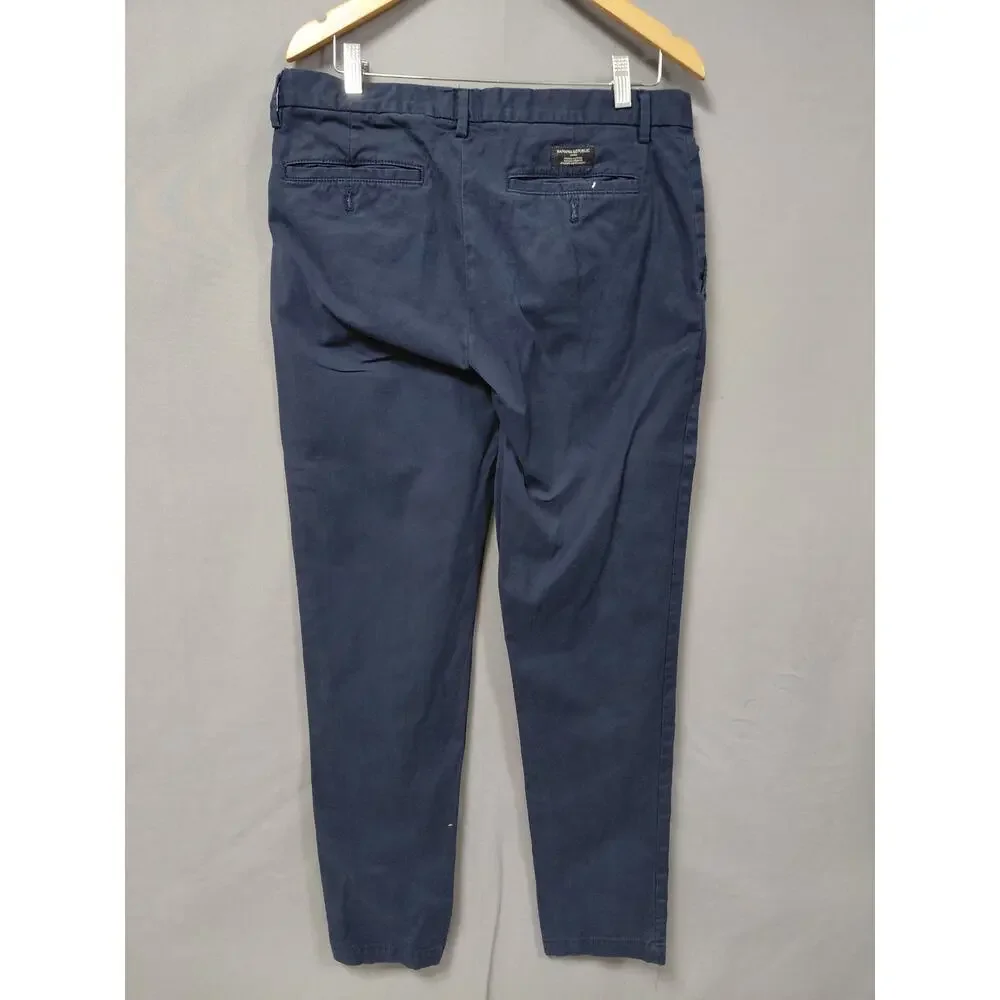 Banana Republic Lived-In Chino Tapered Slim Fit Stretch Men Size W33 L34